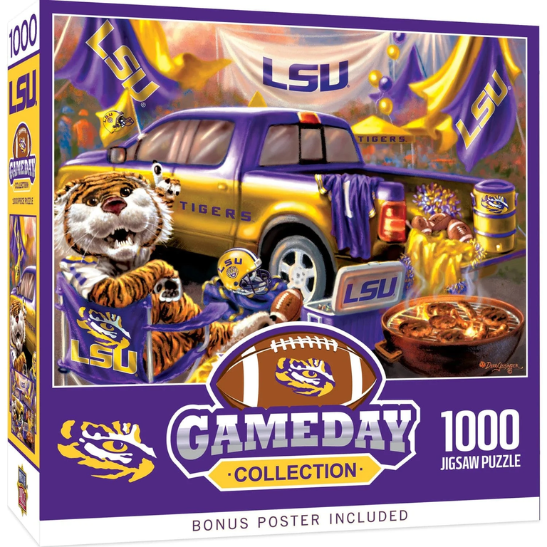 LSU Tigers 1000 Piece Gameday Design Puzzle