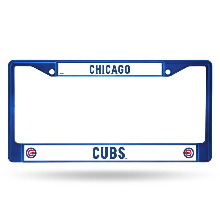 Chicago Cubs Blue Metal License Plate Frame