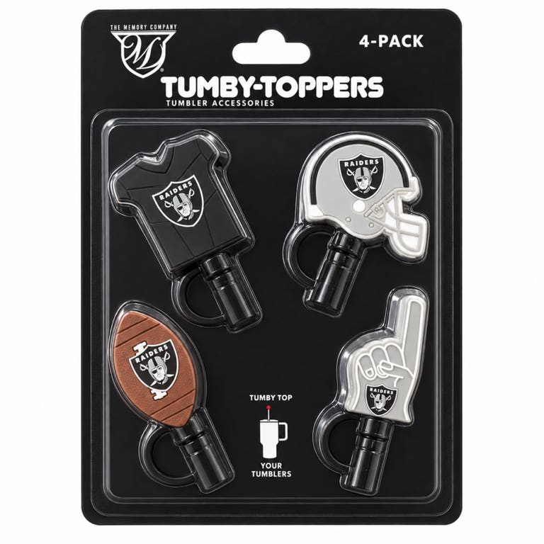 Las Vegas Raiders Tumby Toppers 4-pack