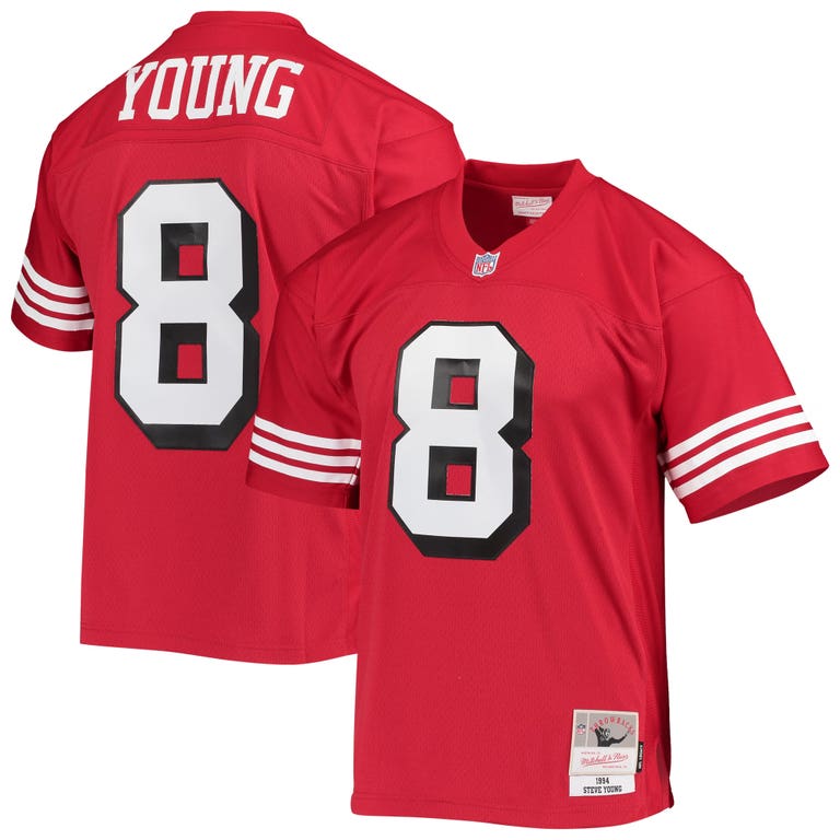 San Francisco 49ers 1994 Steve Young Red Shadow Mitchell and Ness Jersey