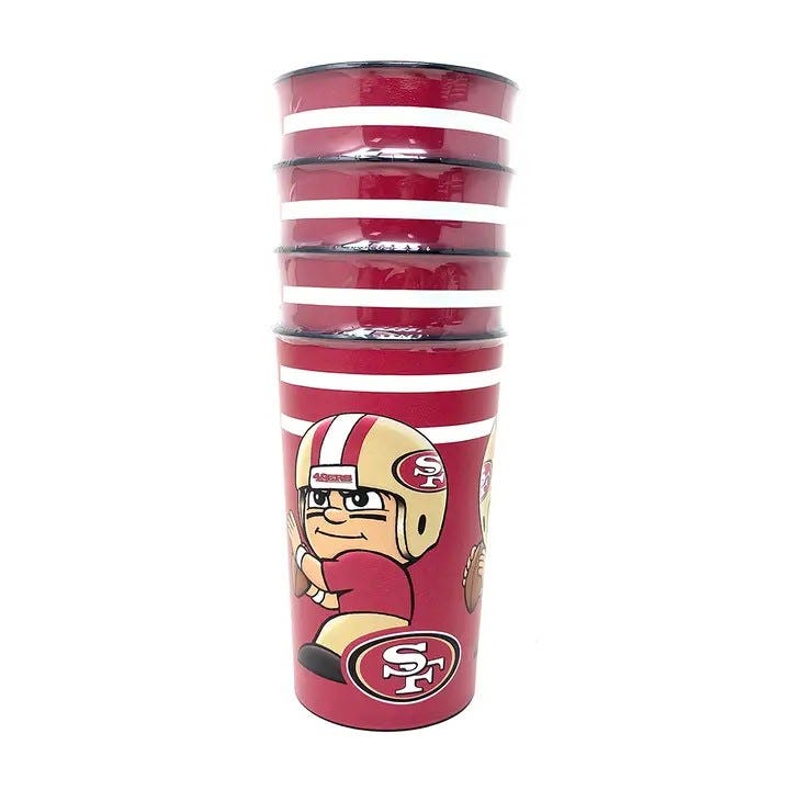 San Francisco 49ers Party Cups 4 pack