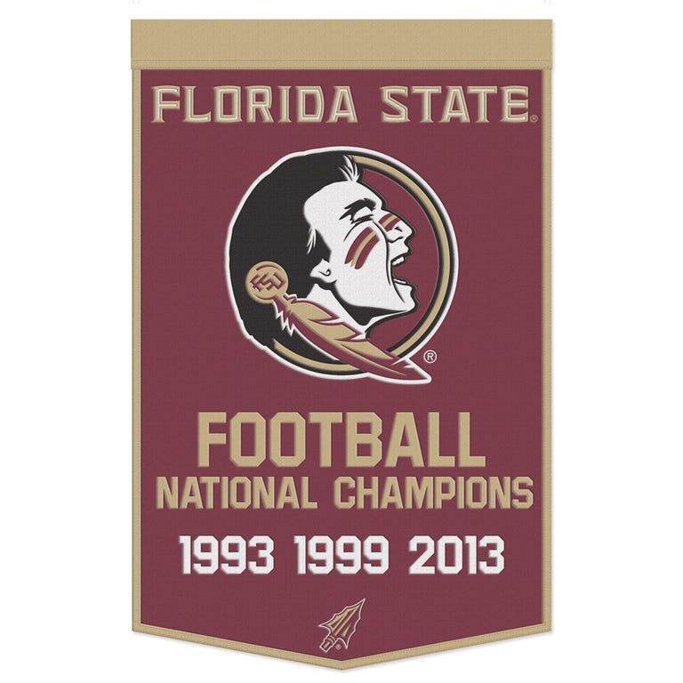 Florida State Seminoles Wool Football Dynasty Championship Banner 24x38"