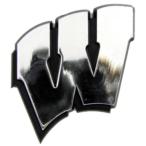 Wisconsin Badgers Silver Auto Emblem