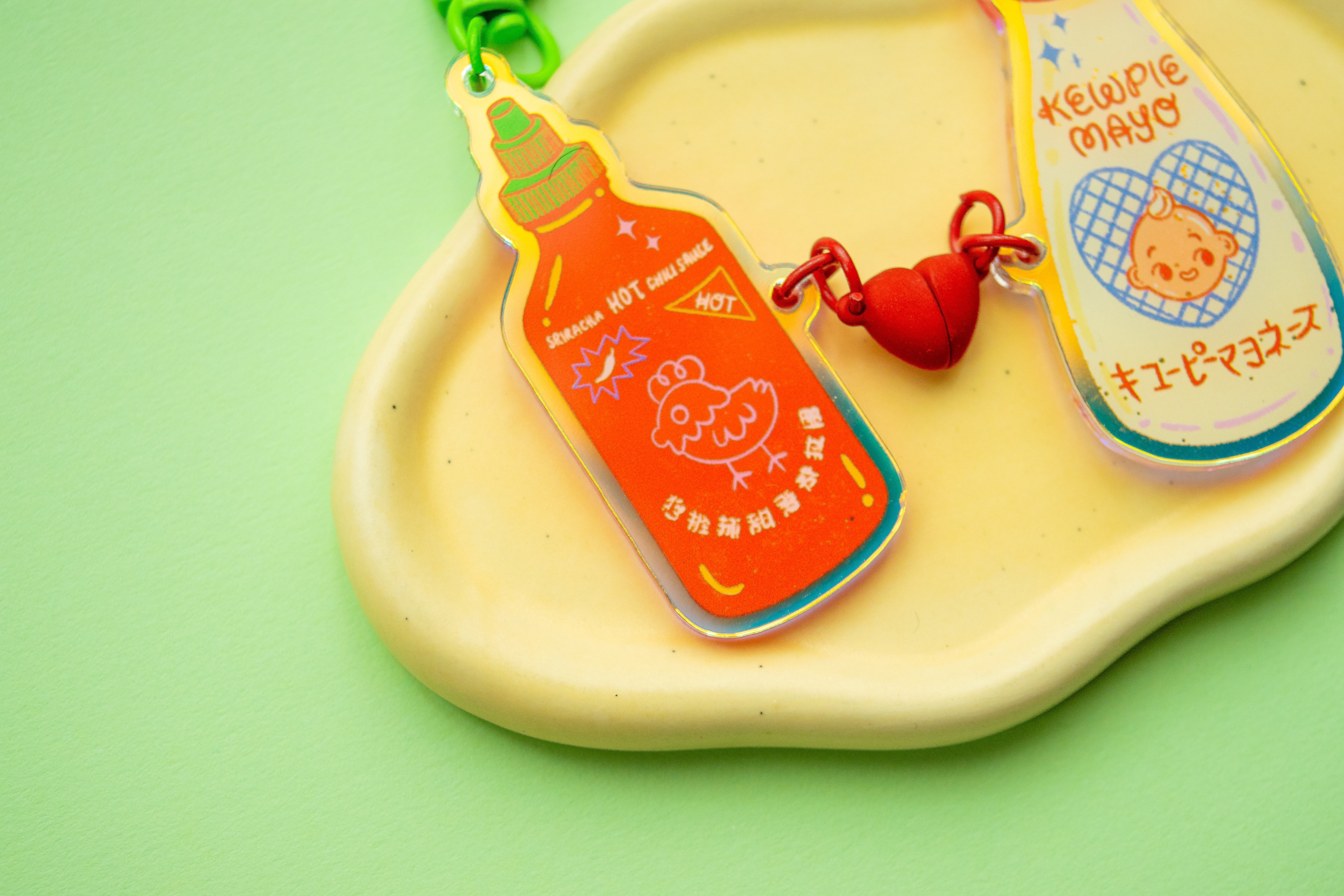 Sriracha Mayo Magnetic Keychain
