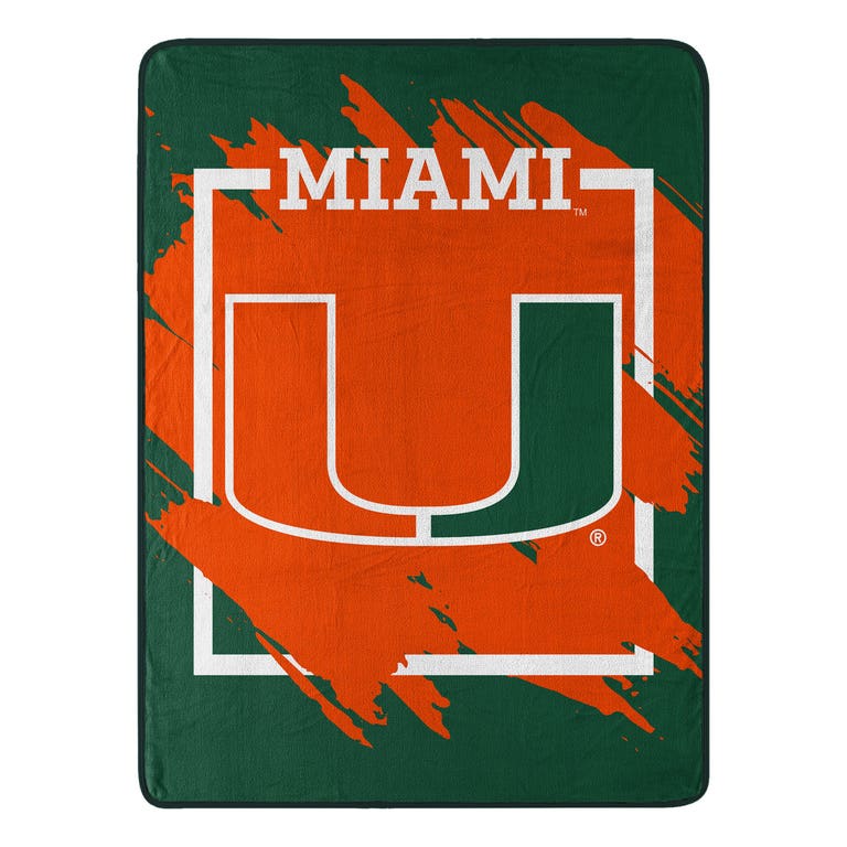 Miami Hurricanes Micro Raschel Dimensional Design Blanket
