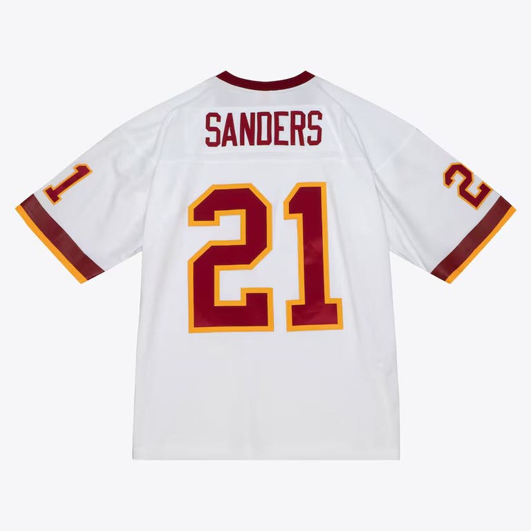 Washington Redskins 2000 Deion Sanders #21 White Mitchell and Ness Jersey
