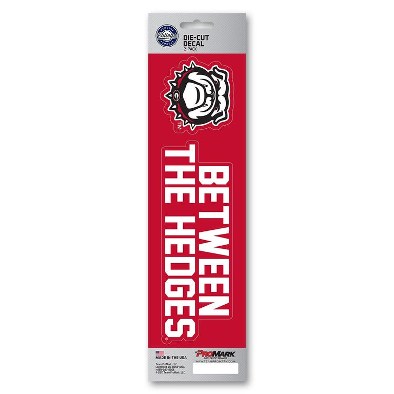 Georgia Bulldogs Slogan Die Cut Decal 2pk