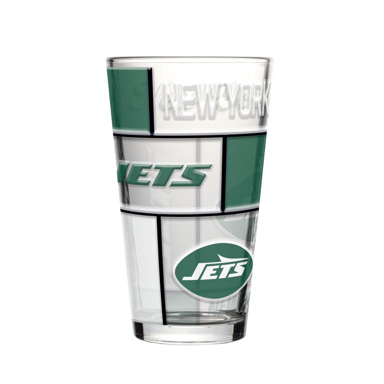 New York Jets Boxed Quilted Stained Pint Glass 16oz