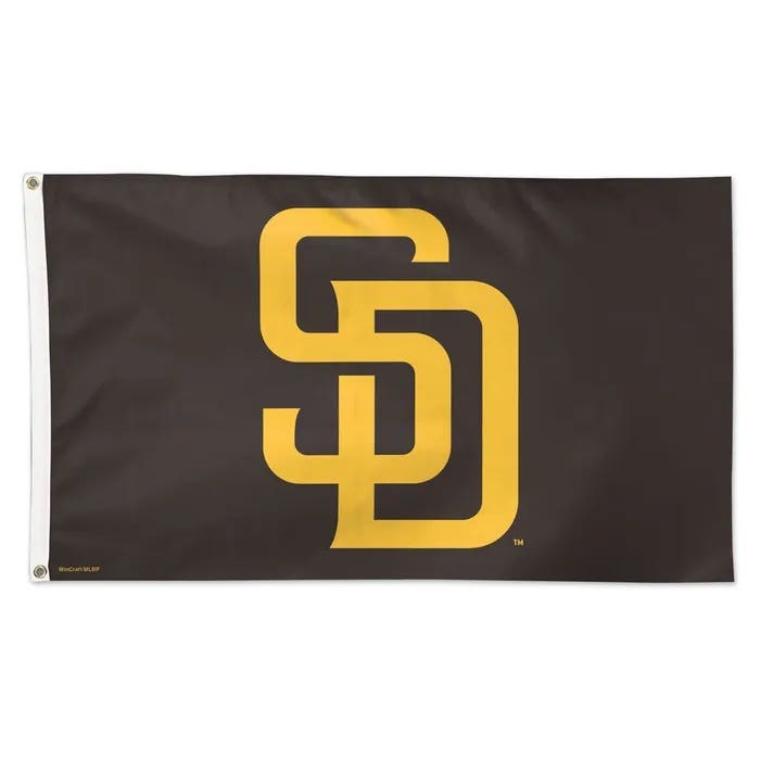 San Diego Padres Brown Primary Logo 3x5' Flag