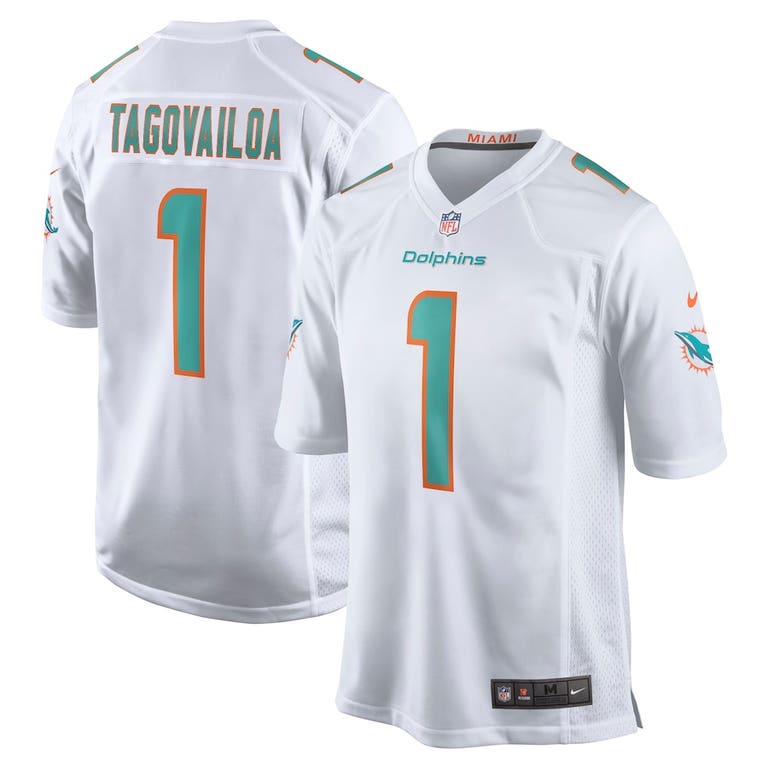 Miami Dolphins Tua Tagovailoa #1 Nike White Game Jersey