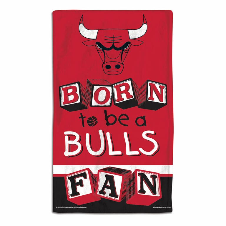 Chicago Bulls Baby Burp Cloth 10x17"