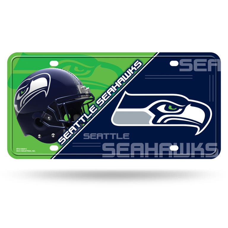 Seattle Seahawks Metal License Plate