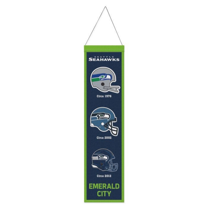 Seattle Seahawks Wool Evolution Banner 8x32"