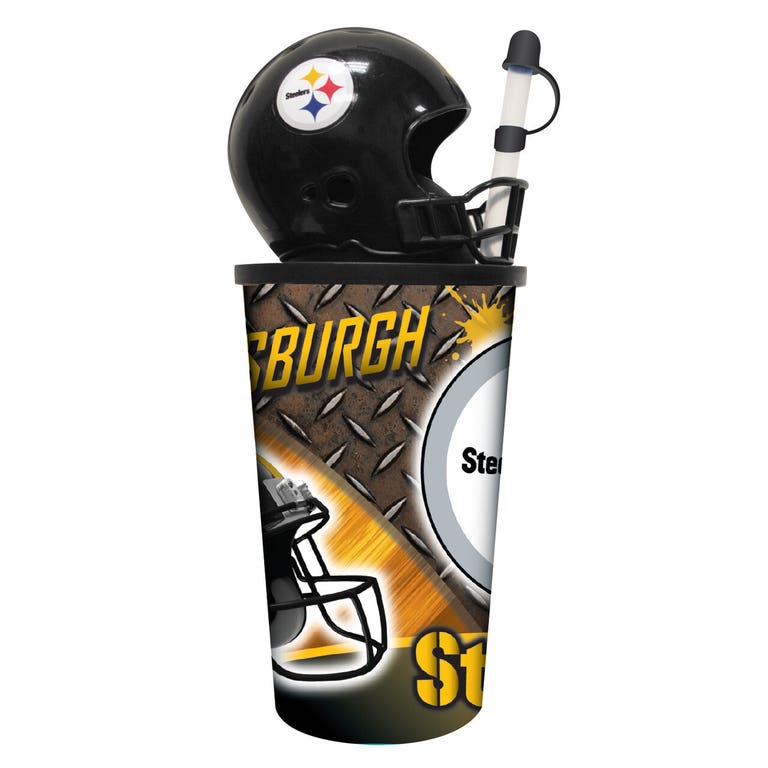 Pittsburgh Steelers Helmet Cup with Straw 32oz