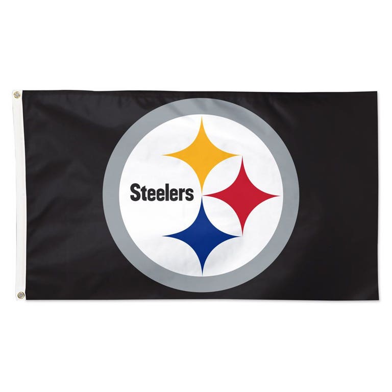 Pittsburgh Steelers Black Primary Logo Flag 3x5'