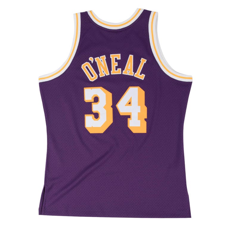 Los Angeles Lakers Shaquille O'Neal 1996-97 Purple Mitchell and Ness Swingman Jersey