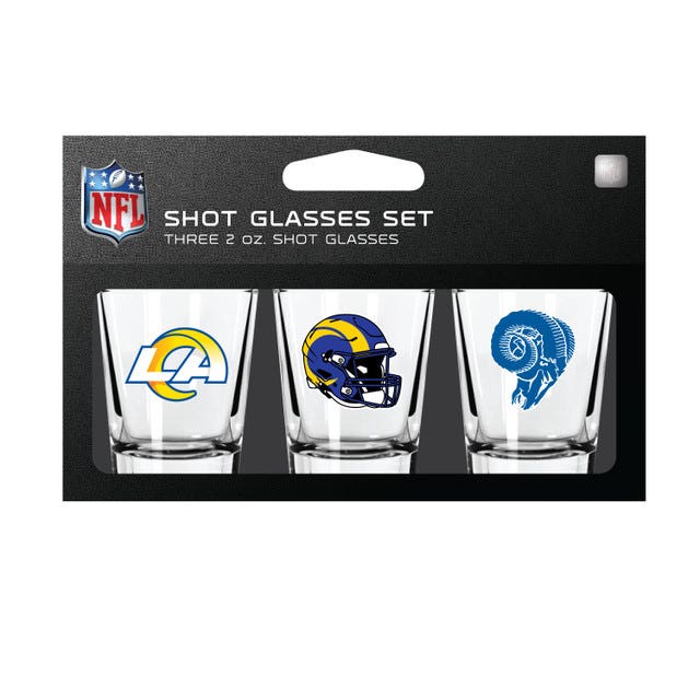 Los Angeles Rams Shot Glass Set 3 Pack