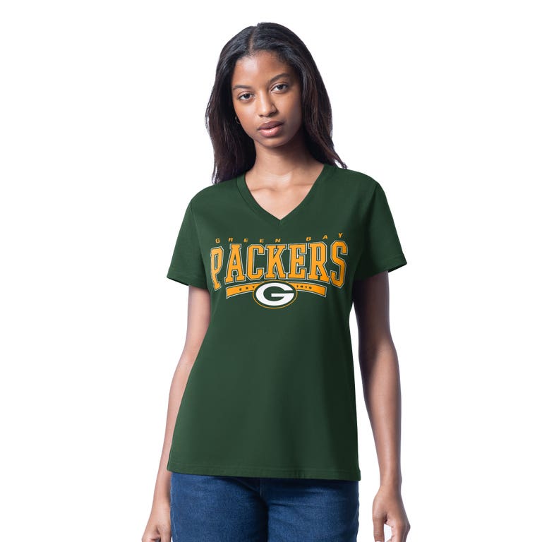 Green Bay Packers Ladies Heather Green g-III Endzone Shirt