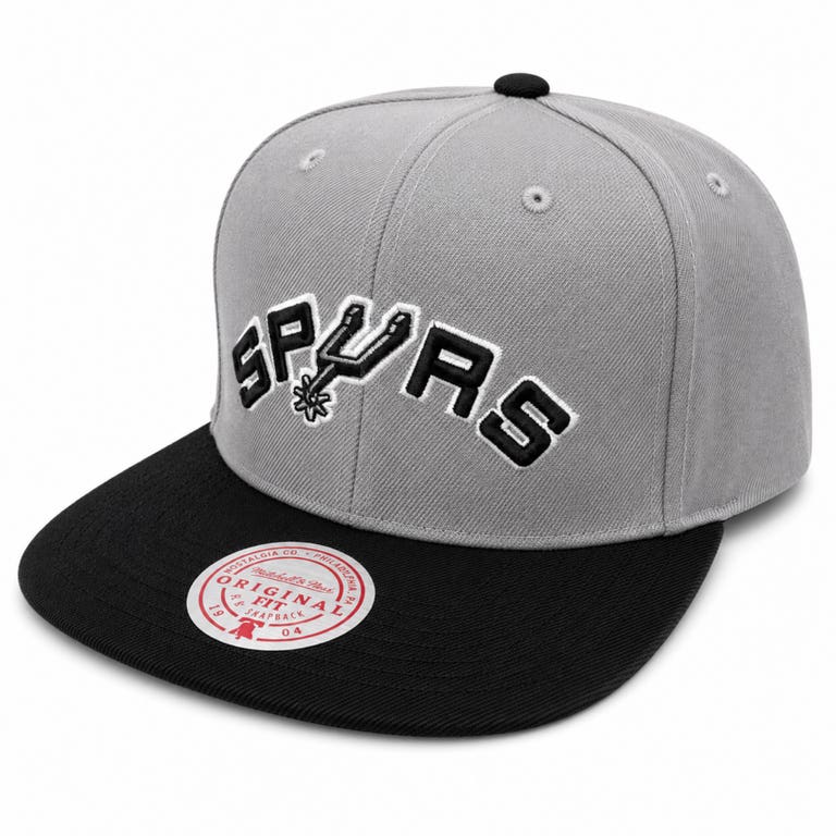 San Antonio Spurs Grey Mitchell and Ness Lonestar Snapback Hat