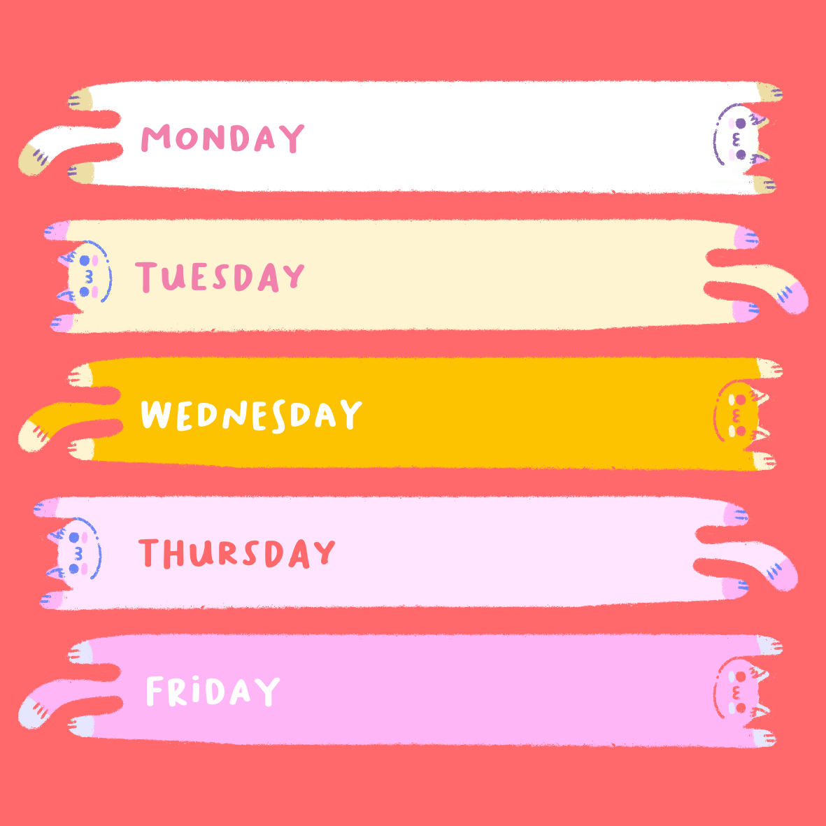 Daily Meowlist Sticky Notes