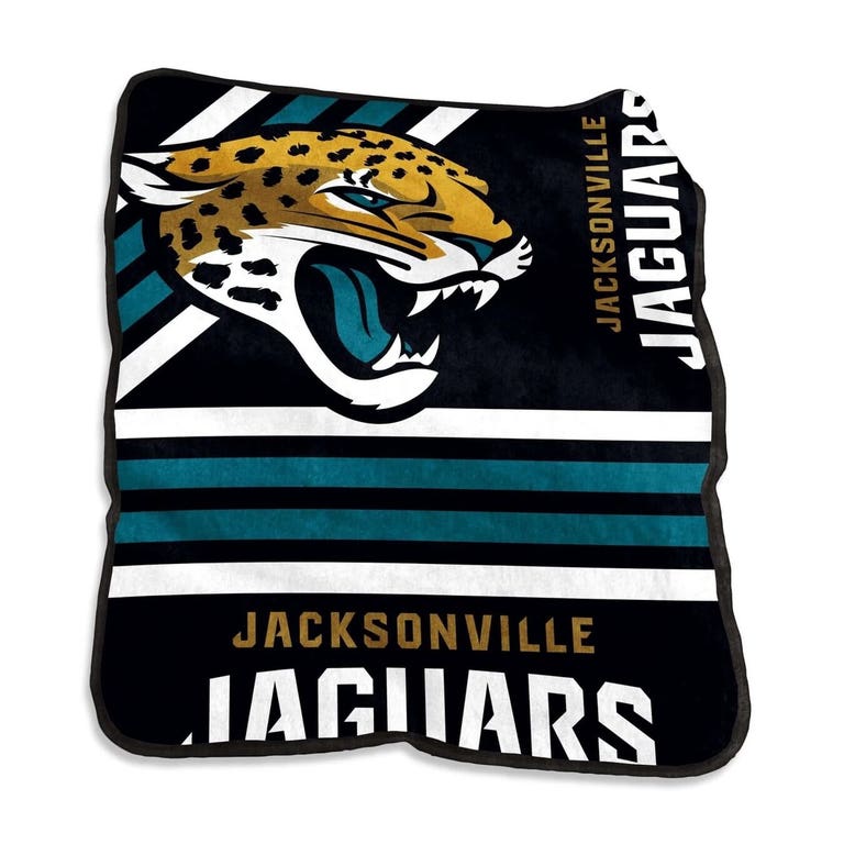 Jacksonville Jaguars Team Stripe Raschel Throw Blanket 50x60"