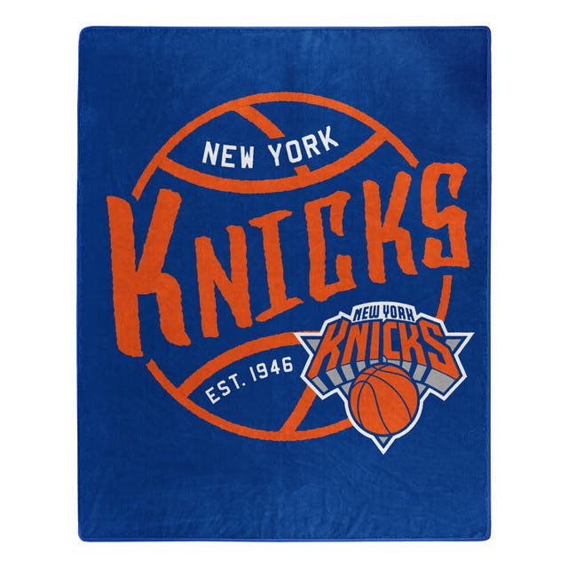 New York Knicks Raschel Blacktop Design Blanket 50x60