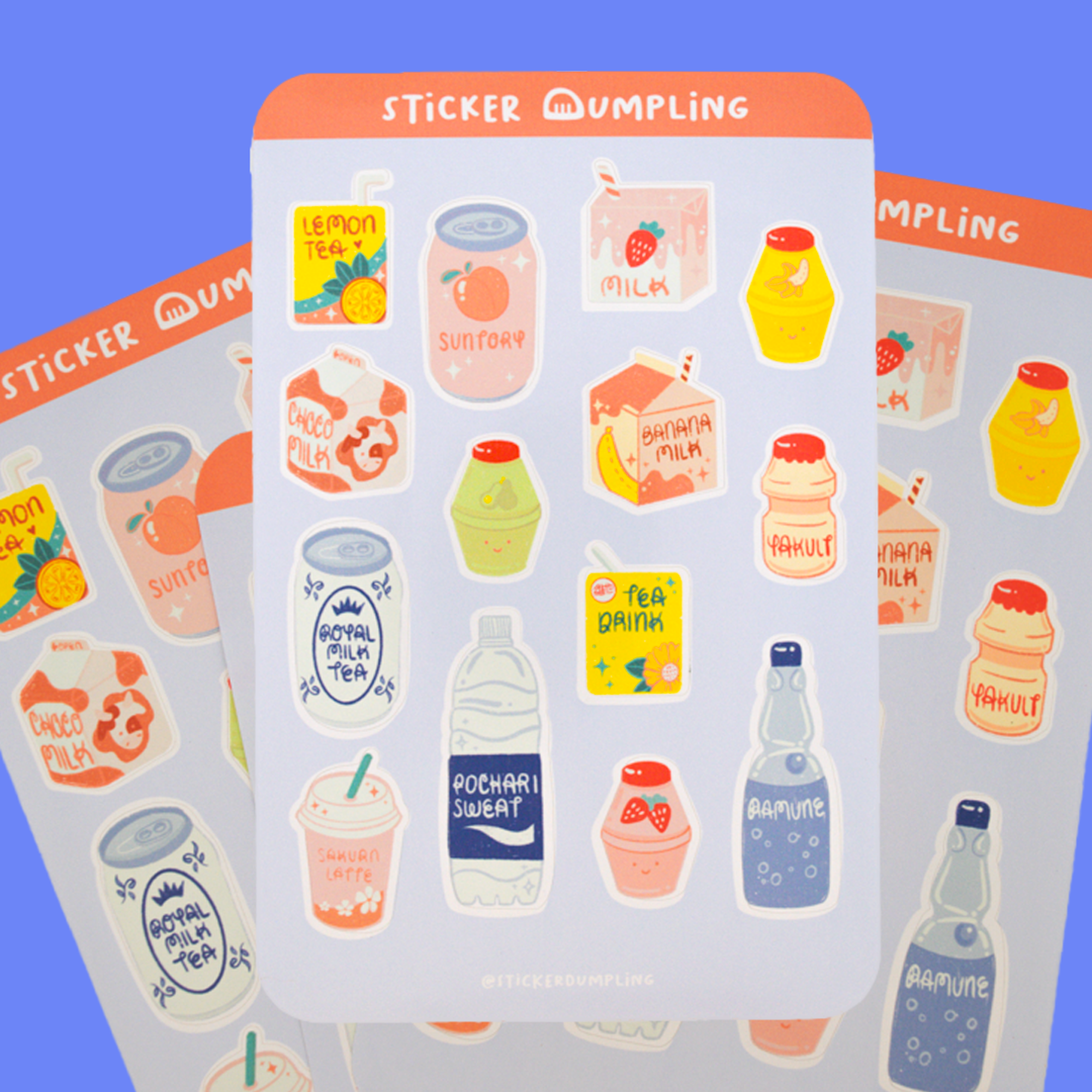 Asian Drinks Sticker Sheet