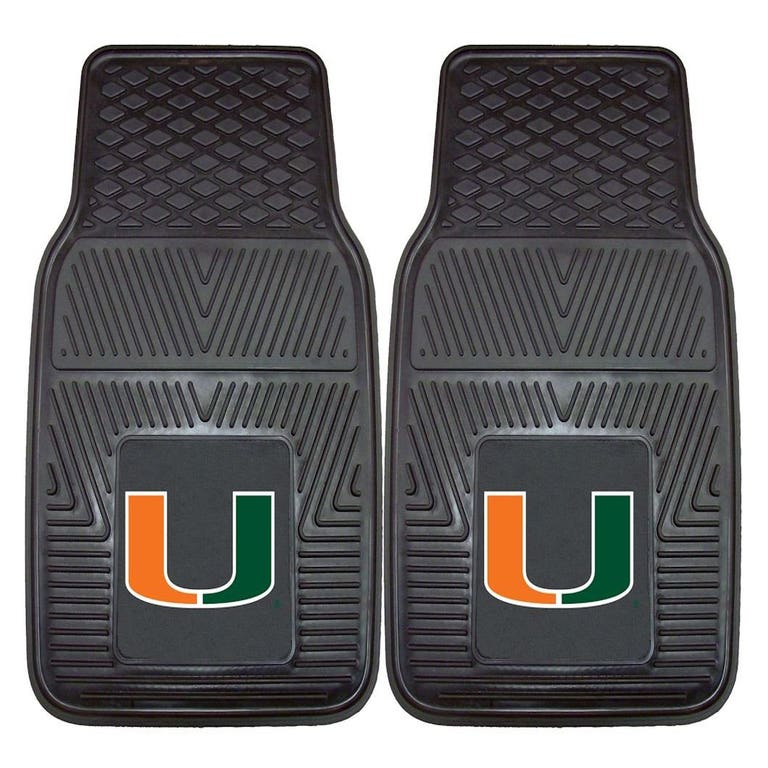 Miami Hurricanes Heavy Duty 2-Piece Vinyl Car Mats