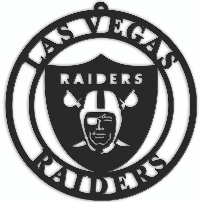 Las Vegas Raiders Door Hanger Sign - 16"