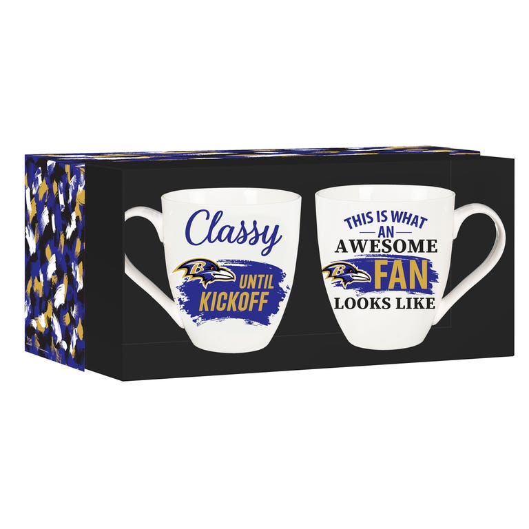 Baltimore Ravens Ceramic Coffee Mug Set with Box 17oz Each