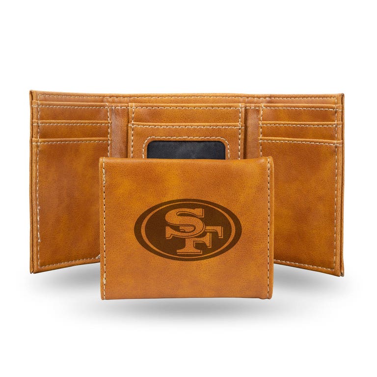 San Francisco 49ers Laser Engraved Trifold Leather Wallet
