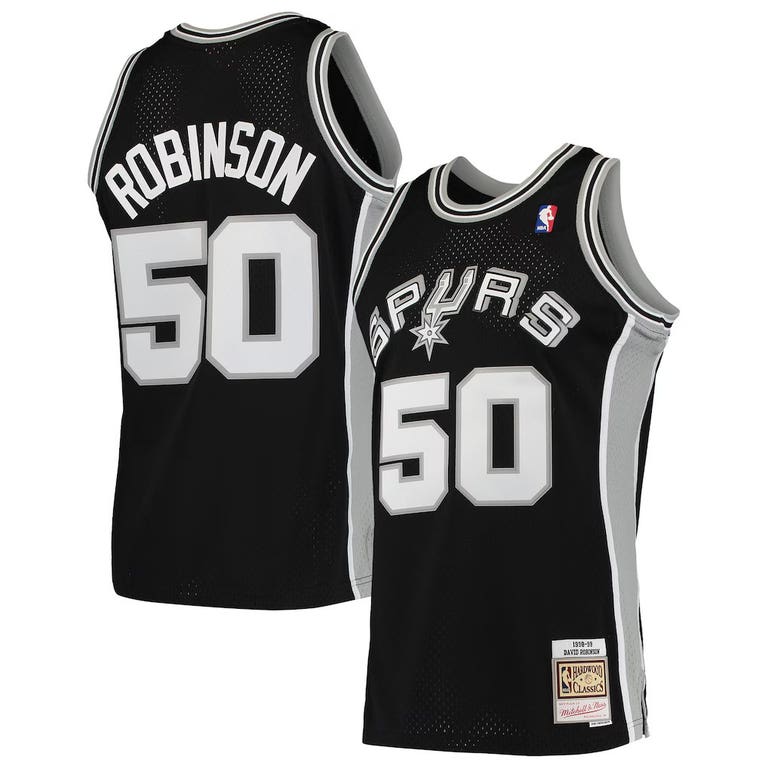 San Antonio Spurs 1991-92 David Robinson #50 Mitchell and Ness Black Jersey