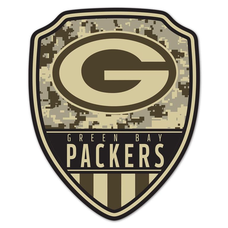 Green Bay Packers Wood Shield Shaped Sign - 11x14"