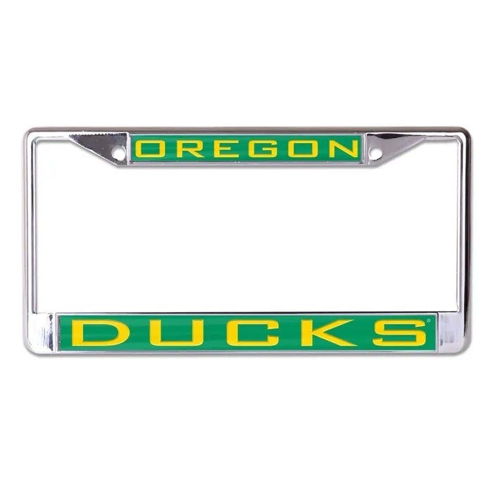 Oregon Ducks Laser Chrome License Plate Frame