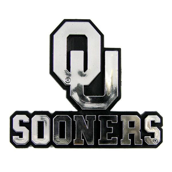 Oklahoma Sooners Silver Auto Emblem