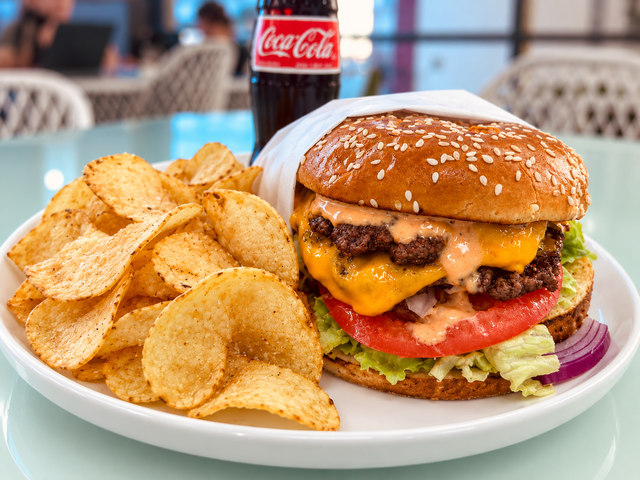 Burger & Potato Chips Special