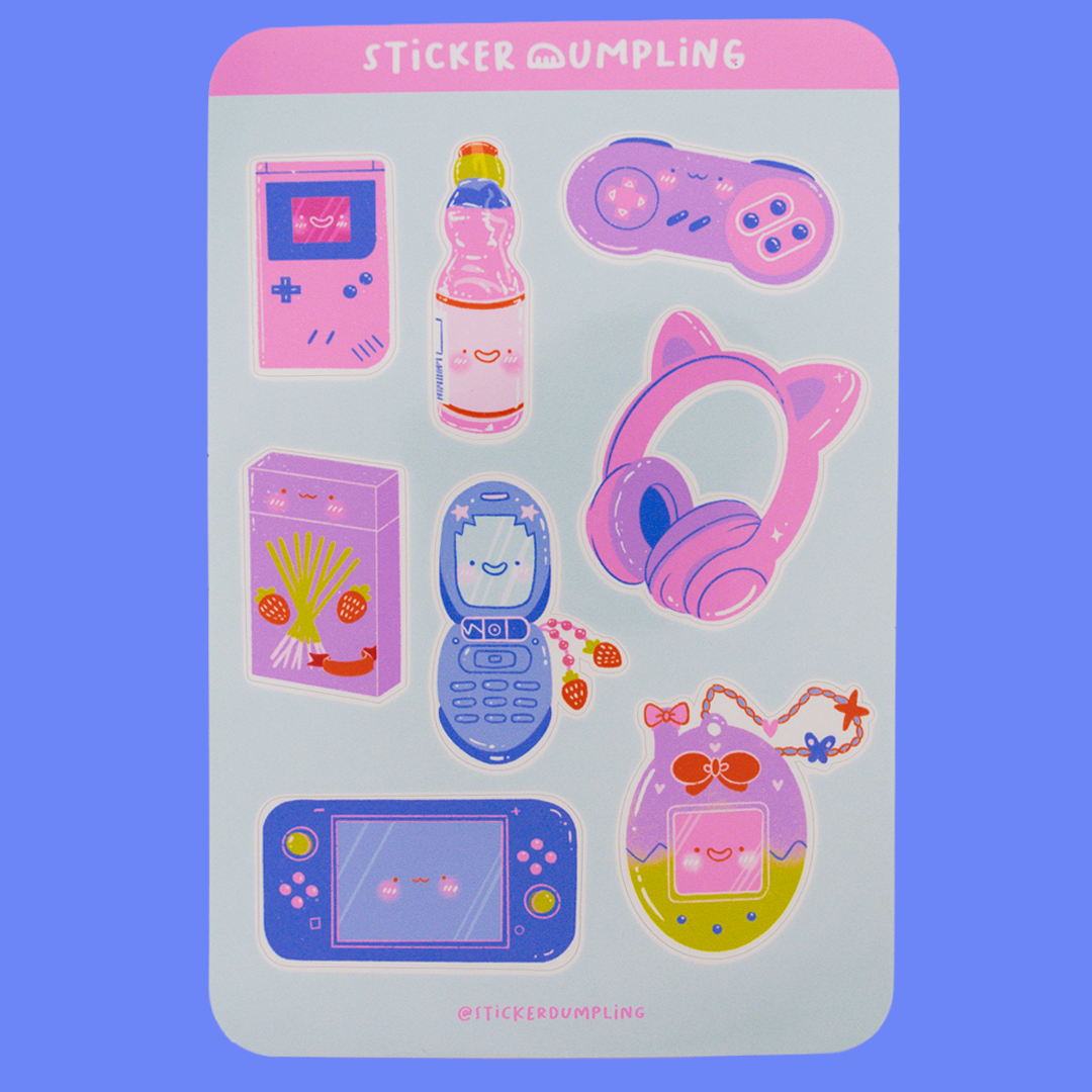Cozy Gaming Sticker Sheet