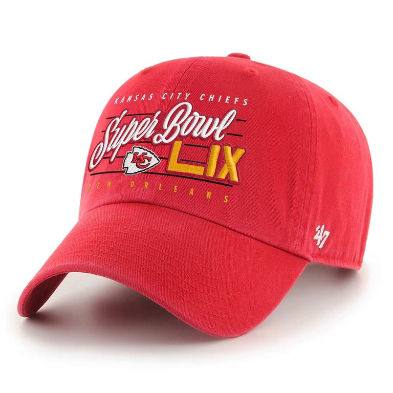 Kansas City Chiefs Red Super Bowl LIX Cleanup Adjustable Hat