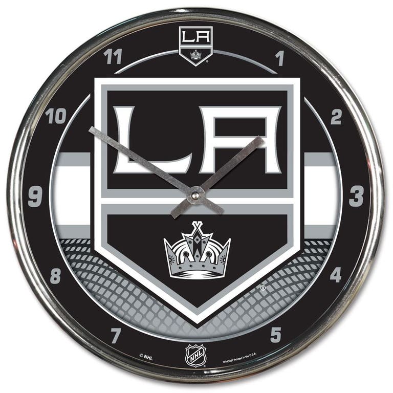 Los Angeles Kings Round Chrome Wall Clock