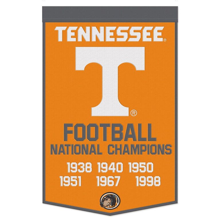 Tennessee Volunteers Wool Football Dynasty Championship Banner 24x38"