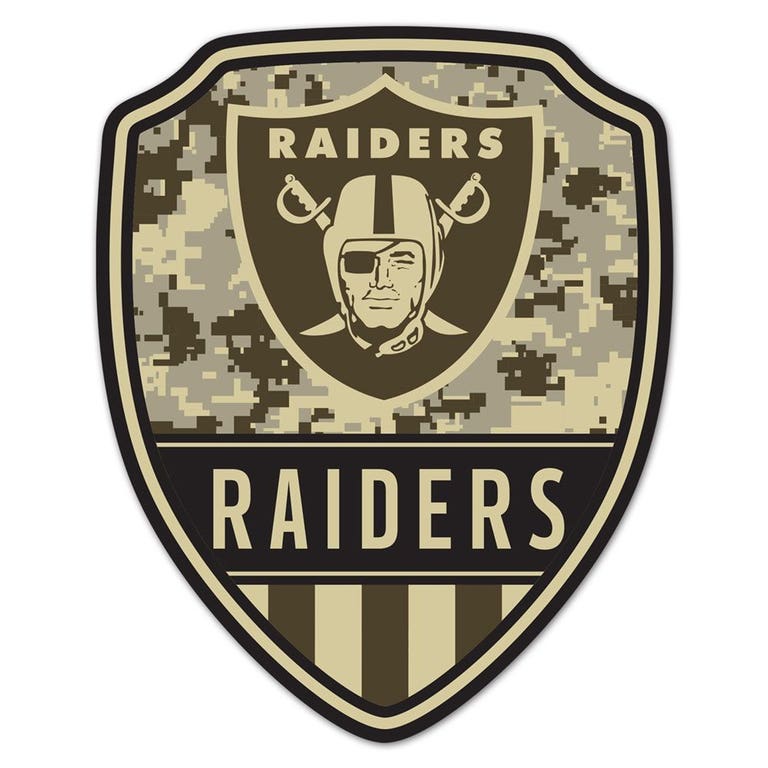 Las Vegas Raiders Wood Shield Shaped Sign - 11x14"