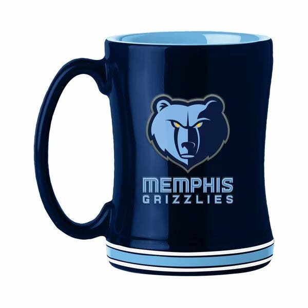 Memphis Grizzlies Sculpted Coffee Mug 14oz