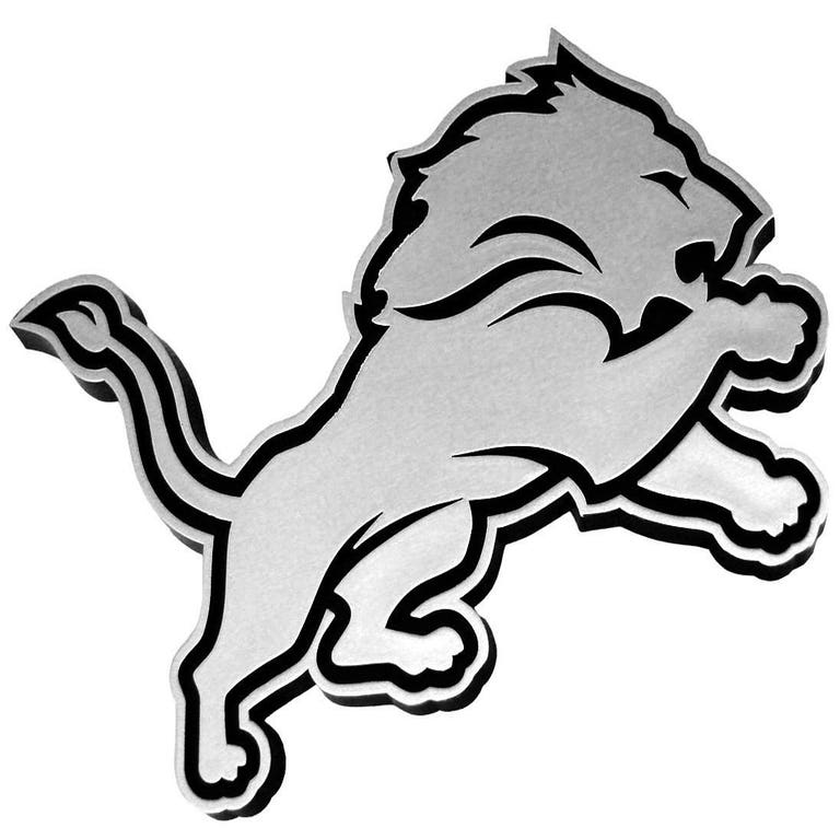 Detroit Lions Silver Auto Emblem