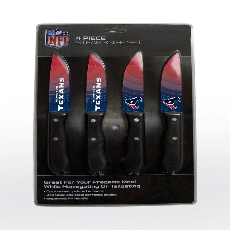 Houston Texans Steak Knife 4 Pack Set