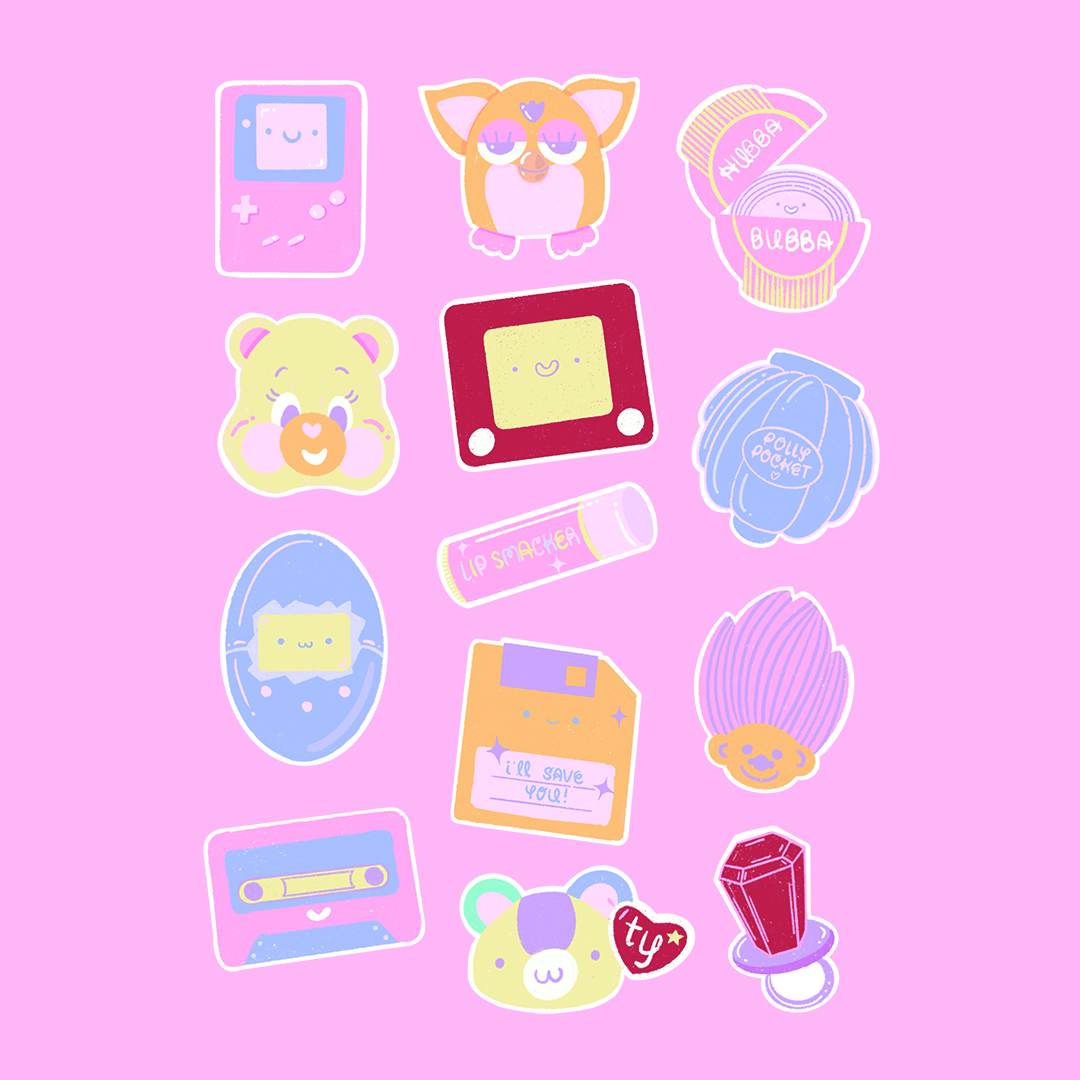 I Love the 90's Sticker Sheet