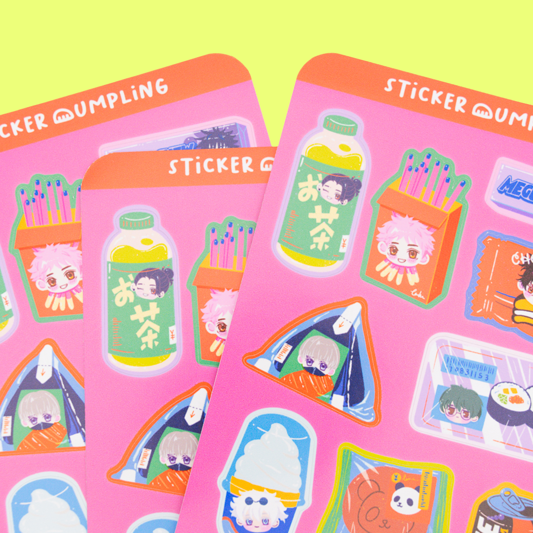 Kaisen Snacks Sticker Sheet