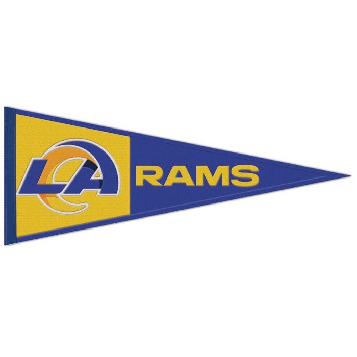 Los Angeles Rams Embroidered Wool Logo Pennant 13x32"