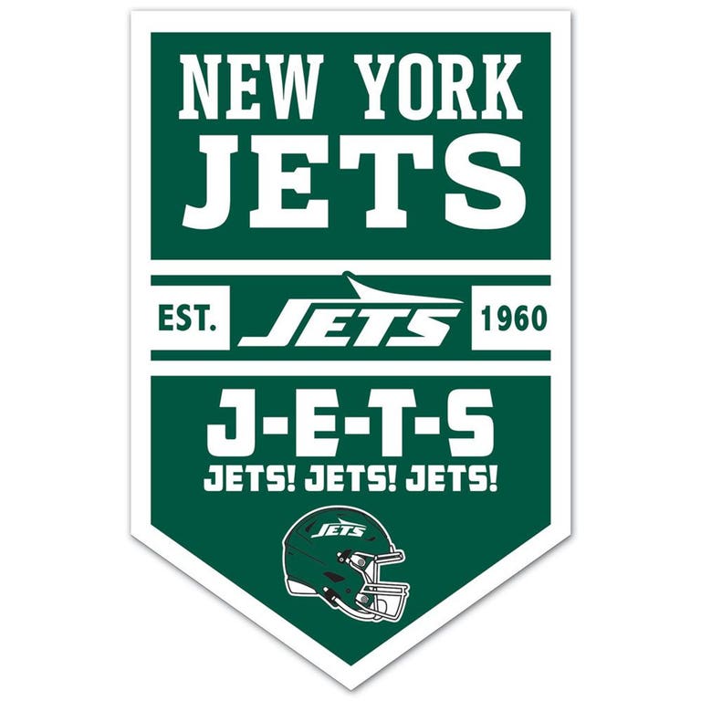 New York Jets Chevron Wood Banner Sign 11x17"