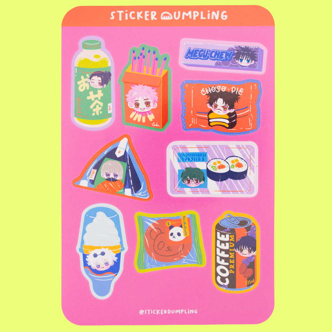 Kaisen Snacks Sticker Sheet