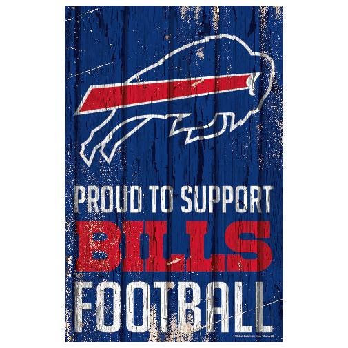 Buffalo Bills Proud to Support Wooden Sign 11x17"